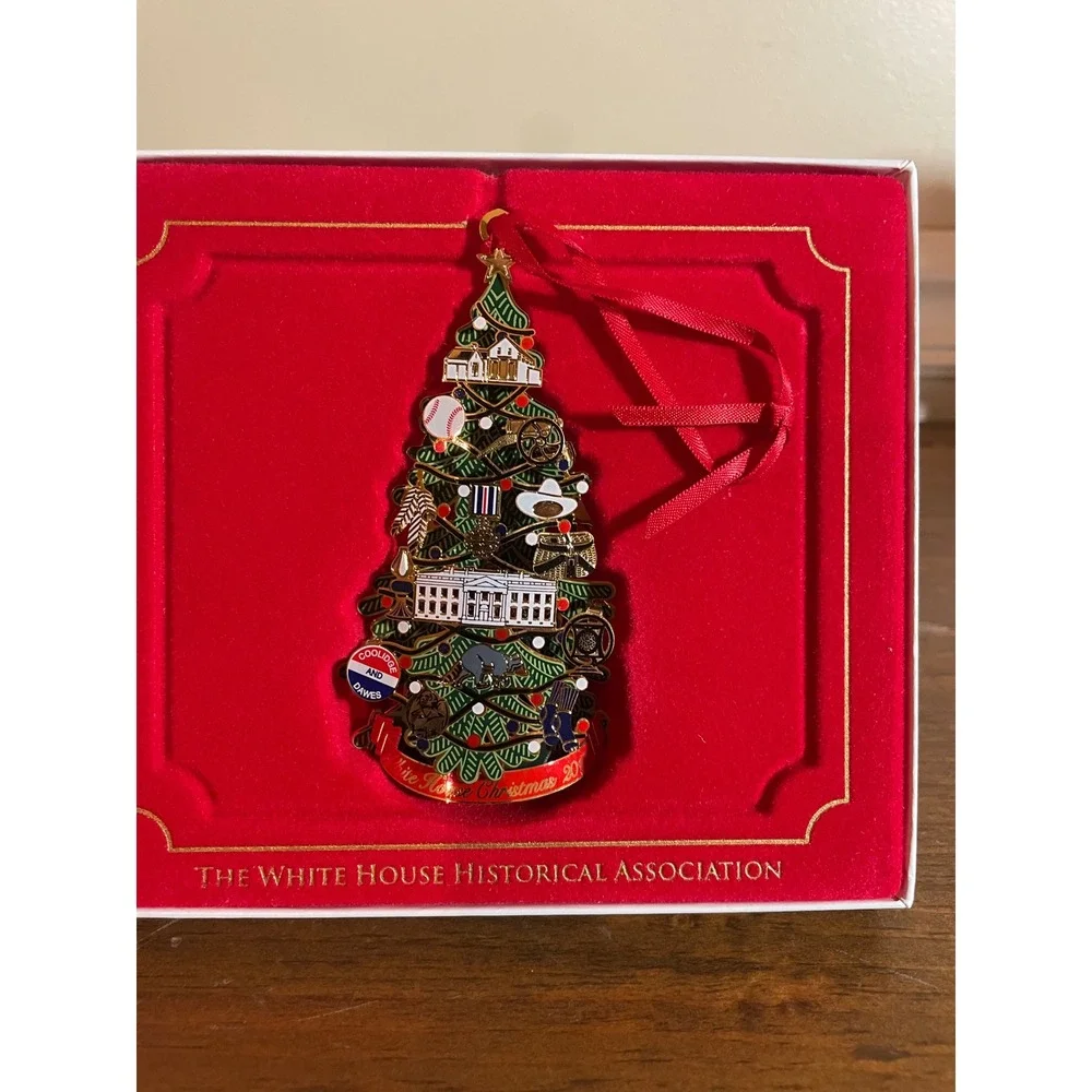 White House Historical Association 2015 Christmas Ornament Calvin Coolidge Boxed